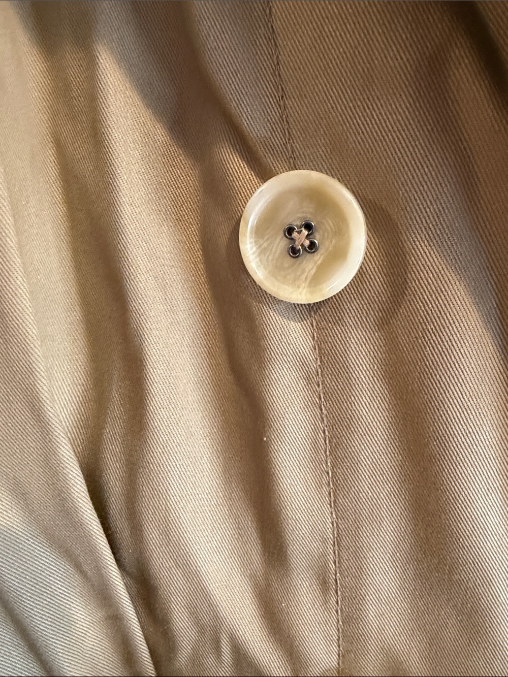 Free People all tied up slouchy Long Tan Trench Coat with ties - Picture 7 of 8